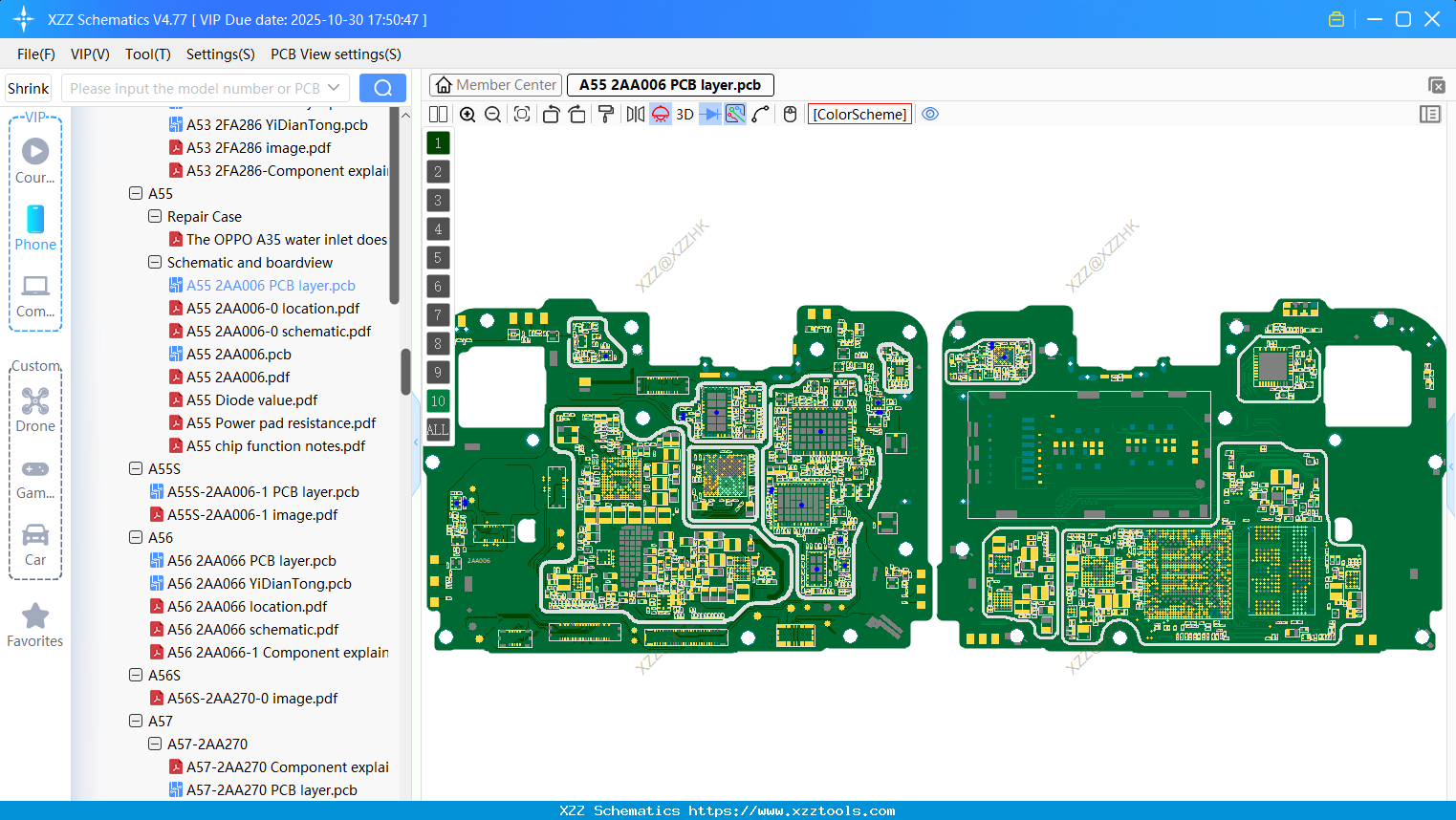 OPPO A55 2AA006 PCB Layer